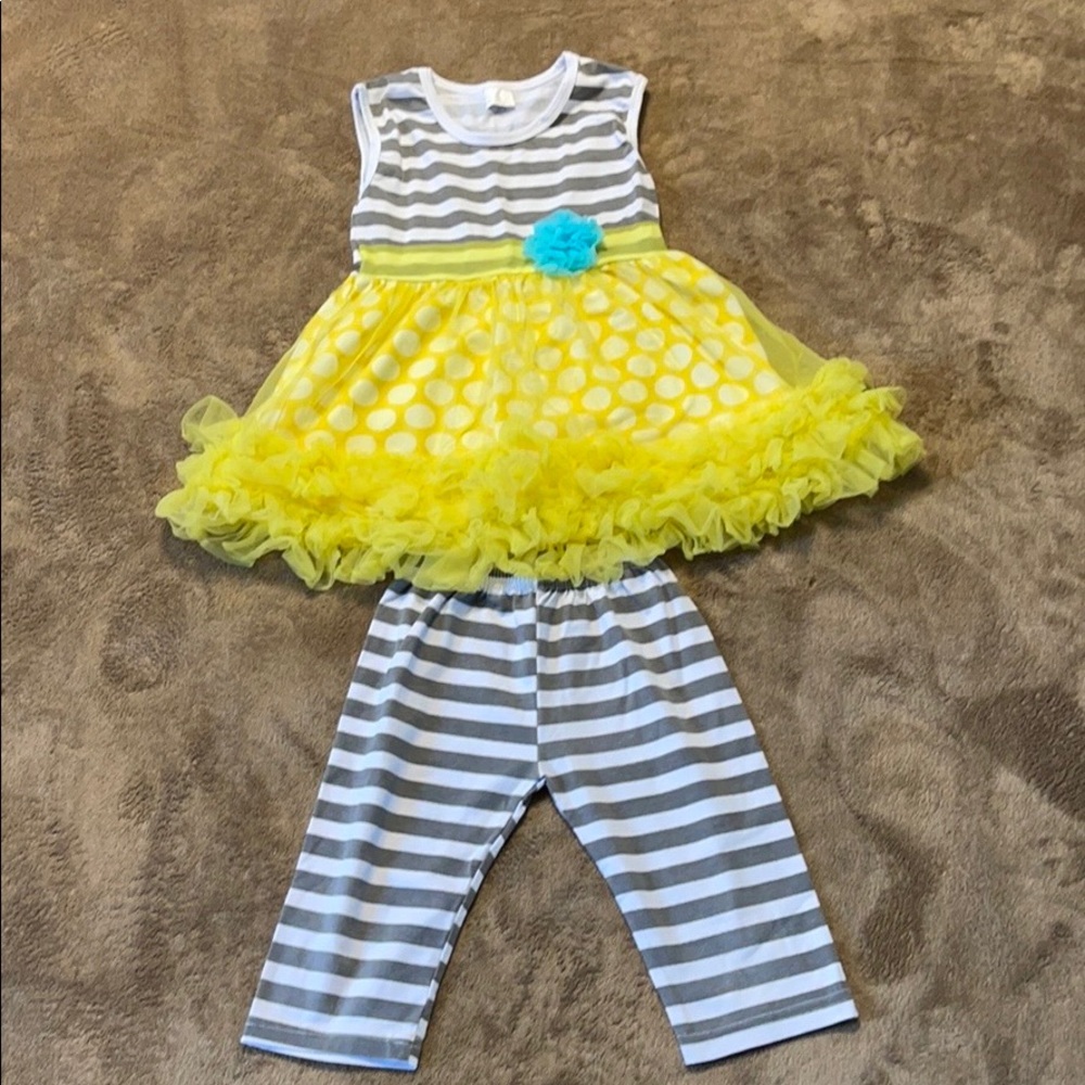 4T Girls Spring Outfit 🌼 🐾